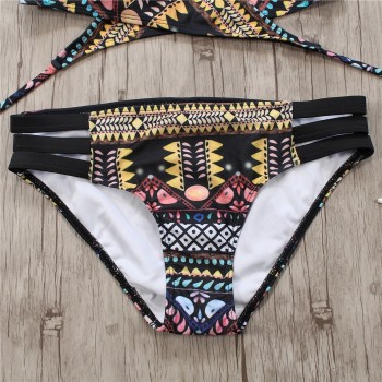 Aztec Biquini String Strappy Swim Wear Bathing Suit Swimsuit Beachwear Swimwear Women Brazilian Bikini